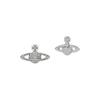 Vivienne Westwood Mini Bas Relief Studs Classic Saturn Crystal Relief Earrings Women Earrings Brass 6202003302P116P116