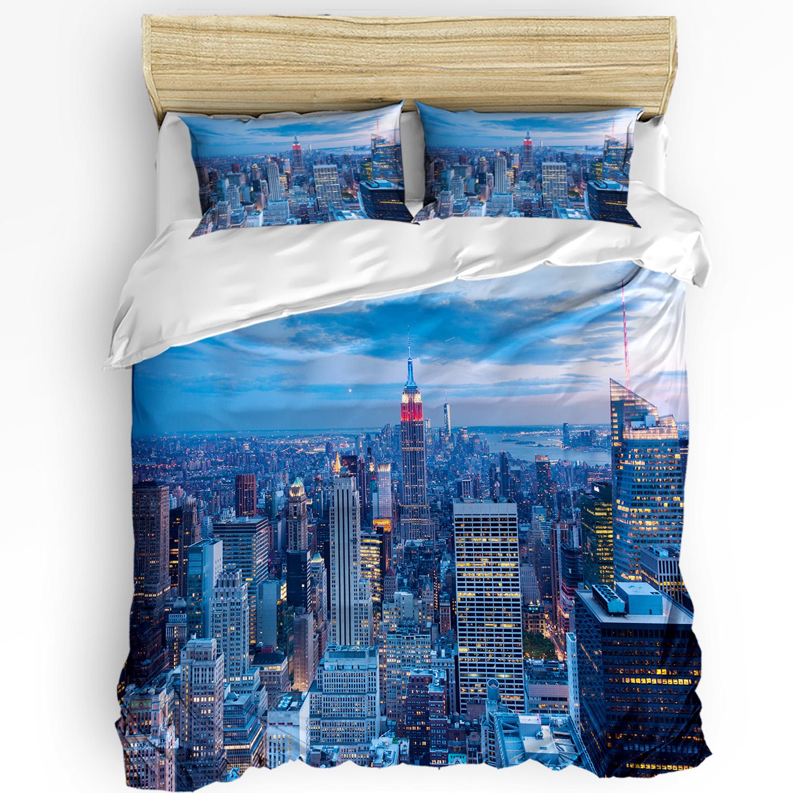 

Пододеяльник New York Sketch City Комплект постельного белья для двуспальной кровати Домашний текстиль Покрывало Наволочки Комплект постельного белья для спальни (Нет листа) EU single(135x200cm)