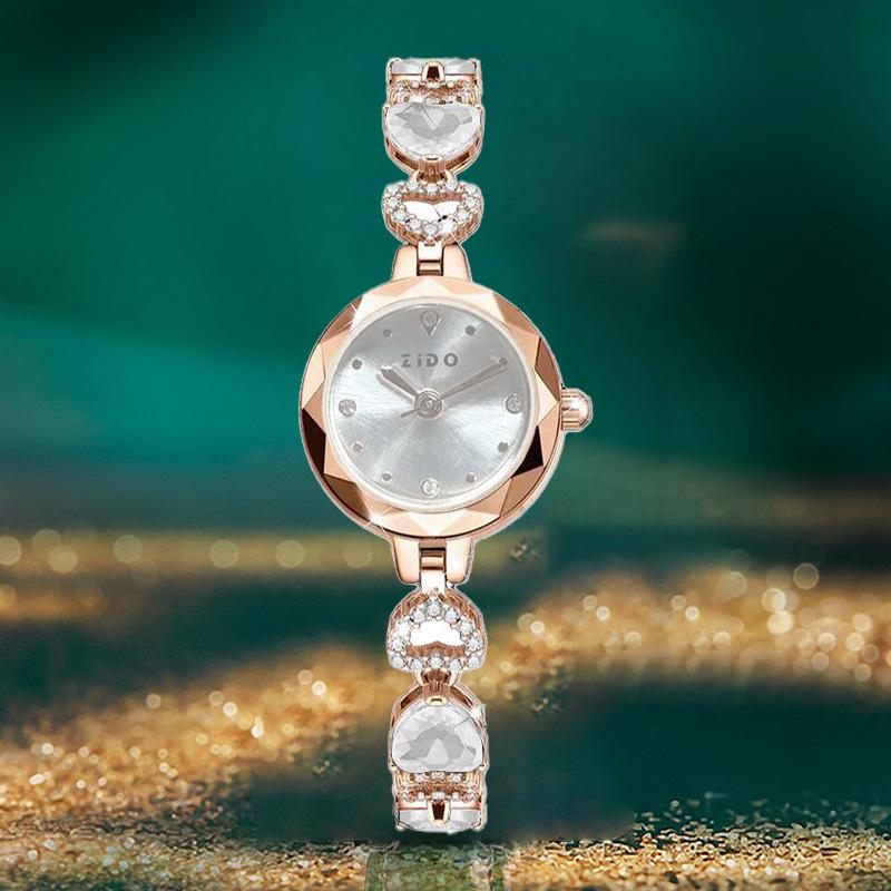 ZIDO Elegant Women s Crystal Rhinestone Waterproof Quartz Wristwatch Bare Watch
