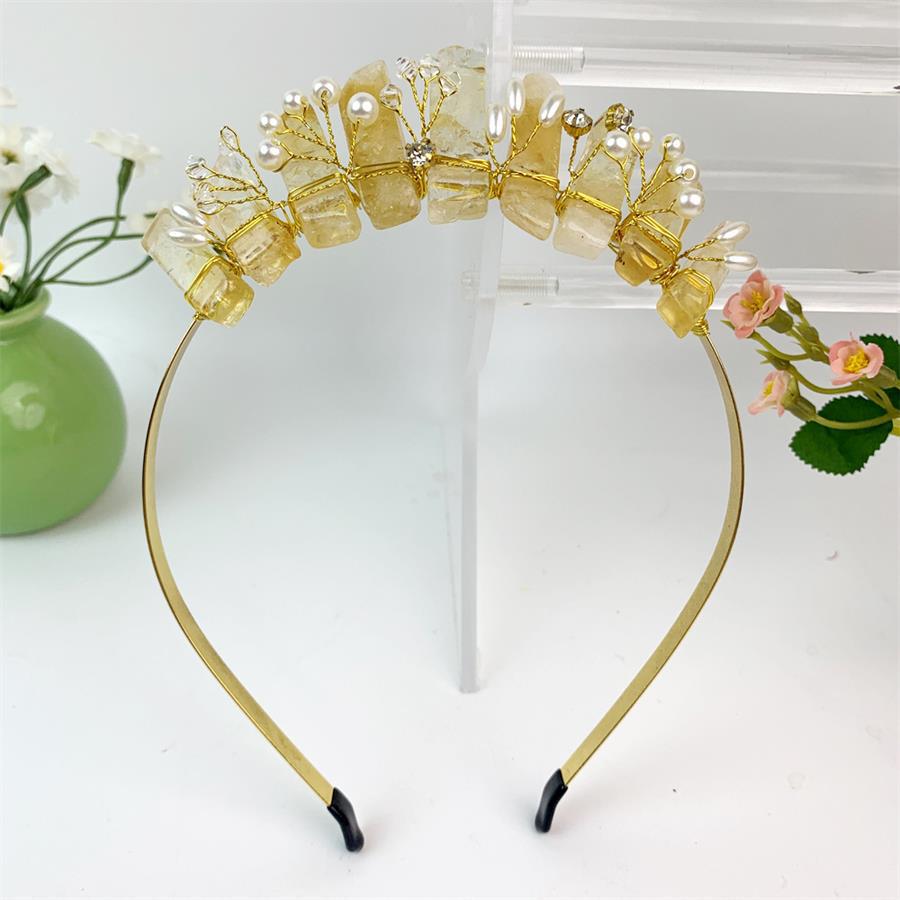 Handmade Rhinestone Crystal Flower Crown Headband