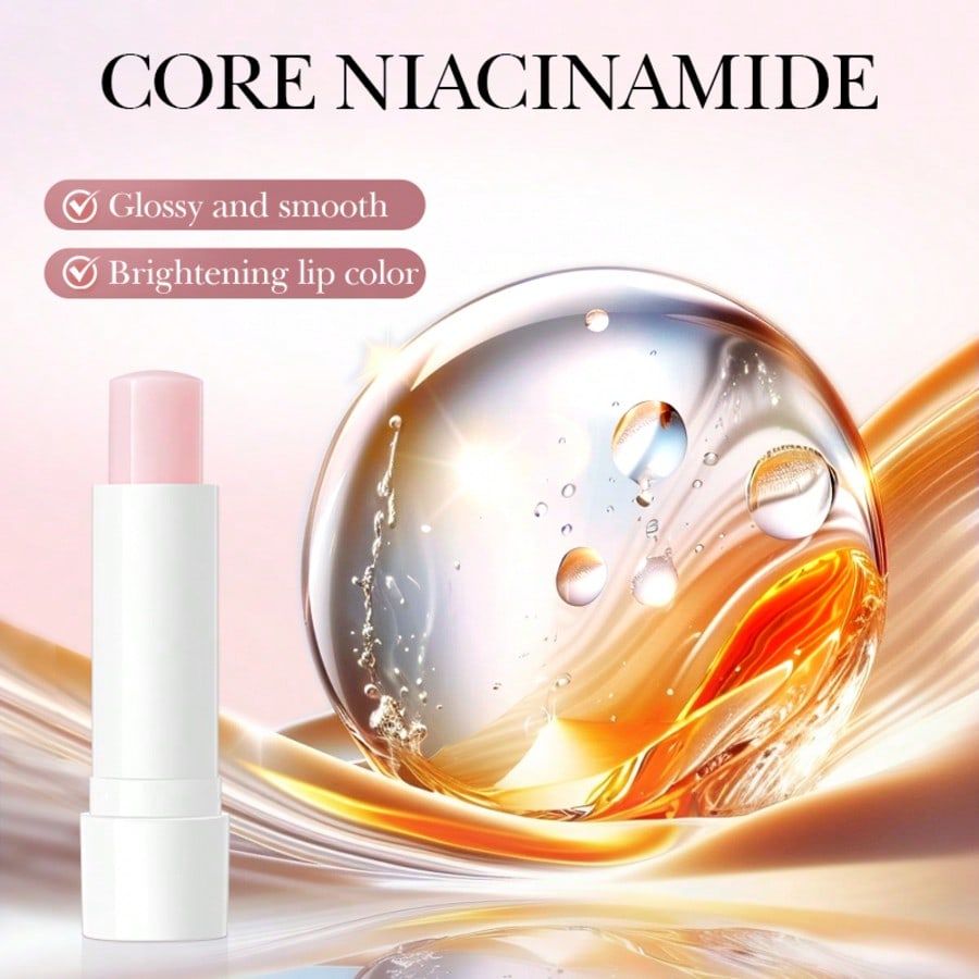 1pc Niacinamide Lip Balm, Hydrating, Moisturizing, Anti-Cracked Lip Care Lip Gloss,Prevent Peeling A