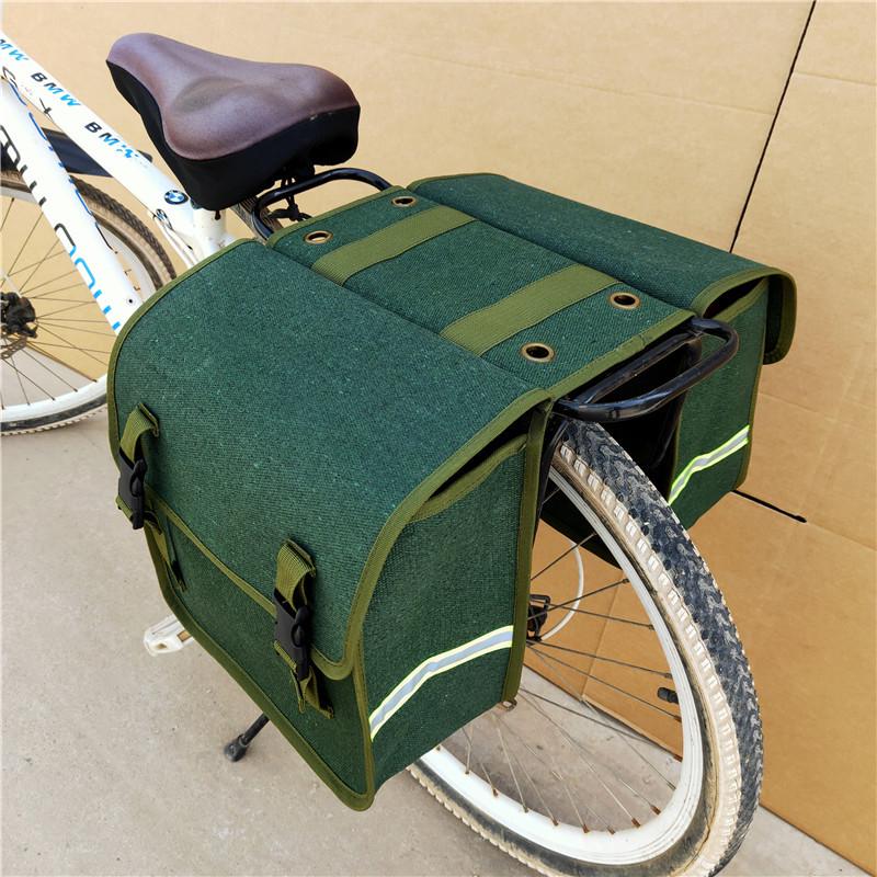 Large Capacity Outdoor Canvas Cycling Saddle Bag for Mountain Biking