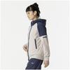 Mizuno Waterproof Fleece and Training Cloud Beige x Pageant Blue Women's Hoodie, Water-Repellent Warm, Wear, 32MCB880,