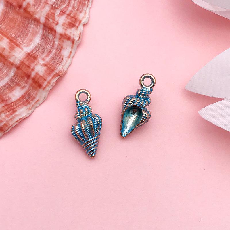 Cute Cartoon Mermaid Starfish Drip Oil Pendant Charm for DIY Bracelets & Necklaces