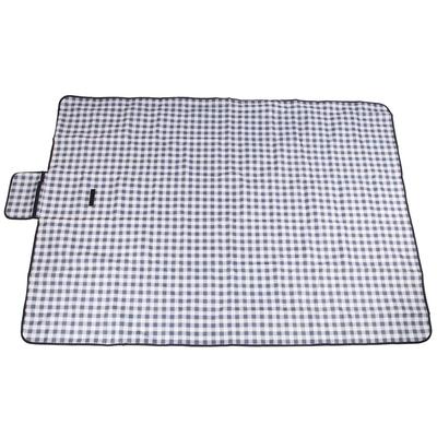 Alfombra de Picnic Portátil para Exterior Lavable a Máquina Tela Oxford Impermeable Acolchada Playa Suelo Azul Blanco