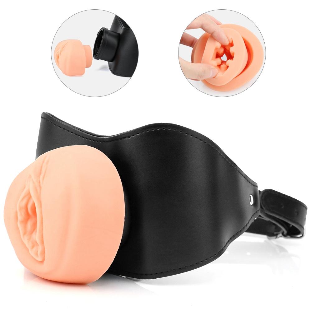 Männlicher Masturbator Oralsex Real Deep Throat Masturbation Aircraft Cup Blowjob Taschenmuschi Sexy Spielzeug für Männer Erotik Blowjob Leder