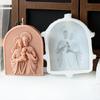3D Gypsum Candle Mold Reusable Silicone Mold for Cake Decorating Practical Aromatherapy Crafting Mould Jewelry Supplies