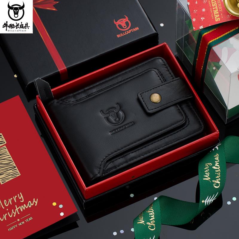 Cowhide Zipper Wallet with Multi-Card Slots, Anti-Theft Brush, Money Clip, and Photo Album