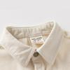 Boys' Casual Cotton Long Sleeve Stand Collar Shirt for Spring Everyday Wear