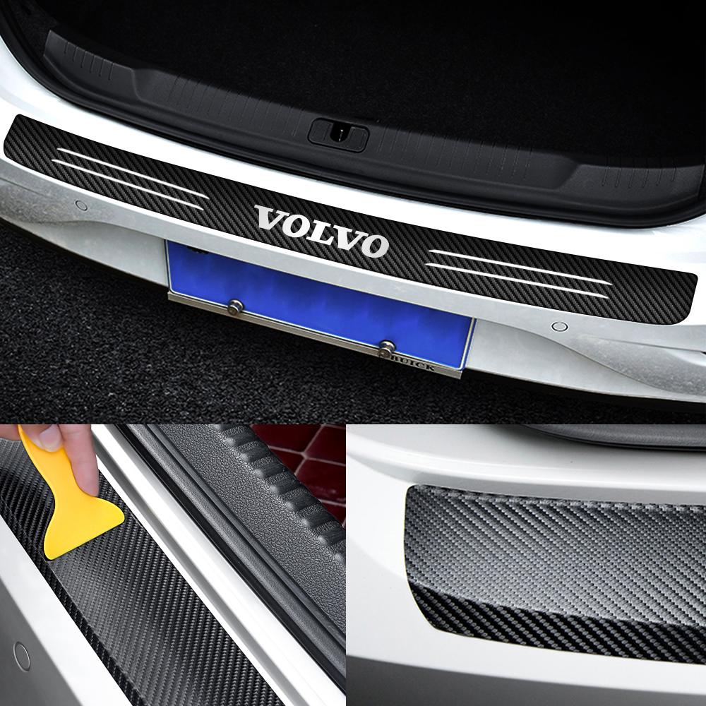 Carbon Fiber Car Trunk Rear Bumper Guard Protection Sticker Anti Scratch For Volvo XC90 C30 T6 S60 C70 XC40 V40 XC70 V70 V60 V50