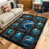 Marlin Fish Art Collection Pattern Rug Floor Mat for Living Room or Bedroom Soft and Comfortable Carpet a Gift for Birthday and Holiday.