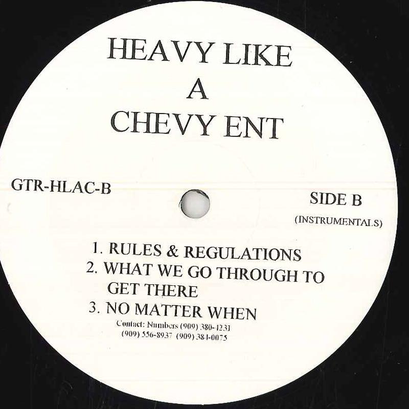 

12inch Record VARIOUS Heavy Like A Chevy Ent GTRHLAC CHEVY ENT US Rap HipHopRB Used
