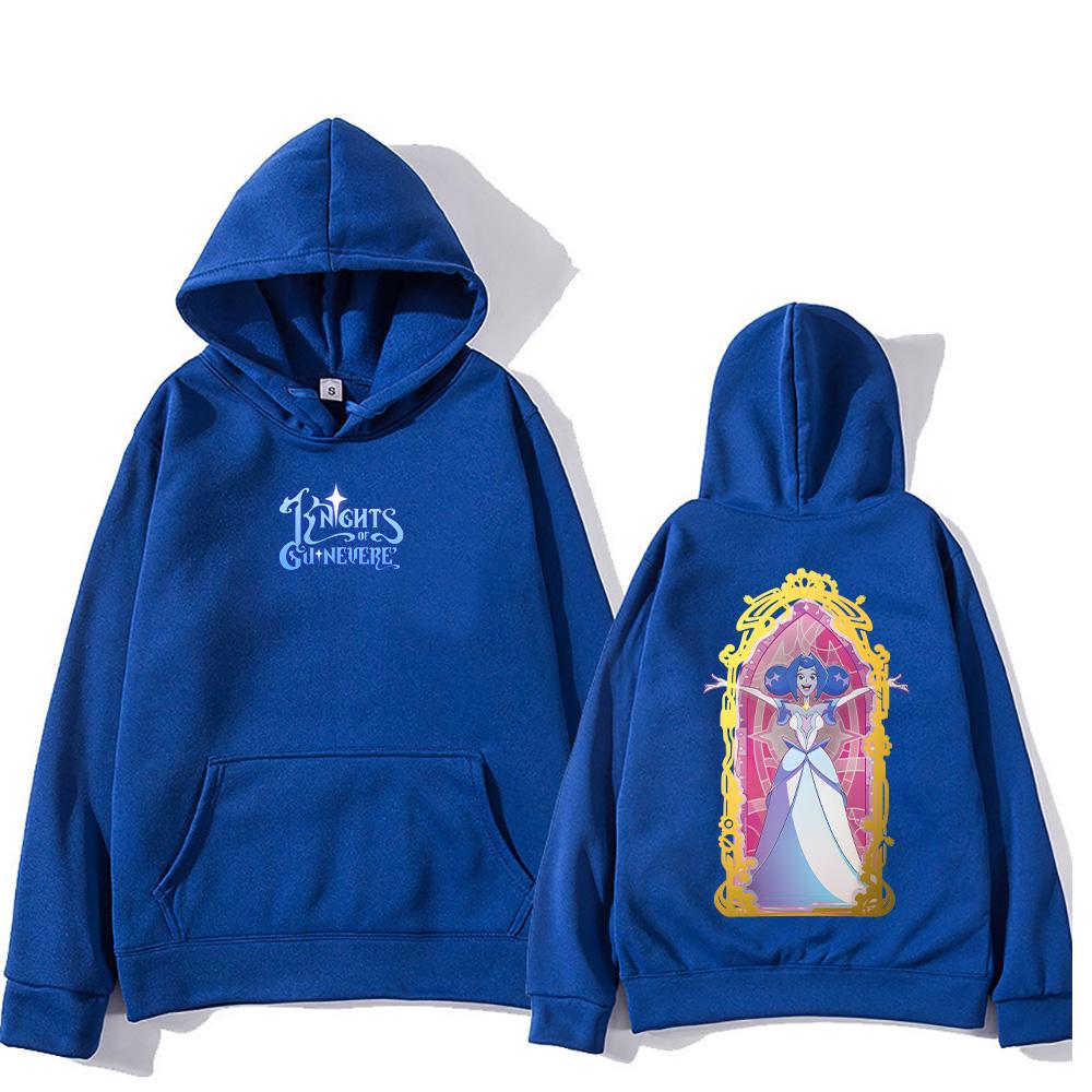 Knights of Guinevere Thriller Graphic Hoodies Man Fashion Casual Long Sleeve Sweatshirts Unisex High Street  Pullovers