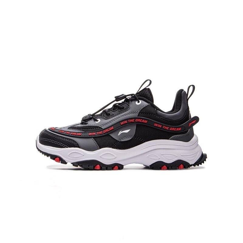 

Li Ning Детские Модные Нескользящие Повседневные Кроссовки с Низким Верхом Детские кроссовки Черные YKCU192-1 38