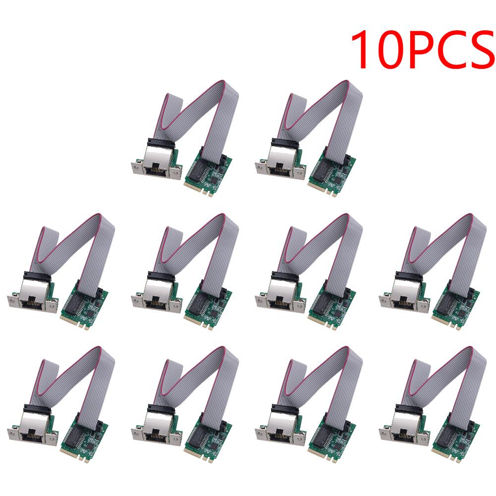 1-10PCS M2 Network Card M.2 A+E to Gigabit Ethernet Card Single Port RJ45 RTL8111F chip RTL8111E/F Chip for Desktop PC Windows