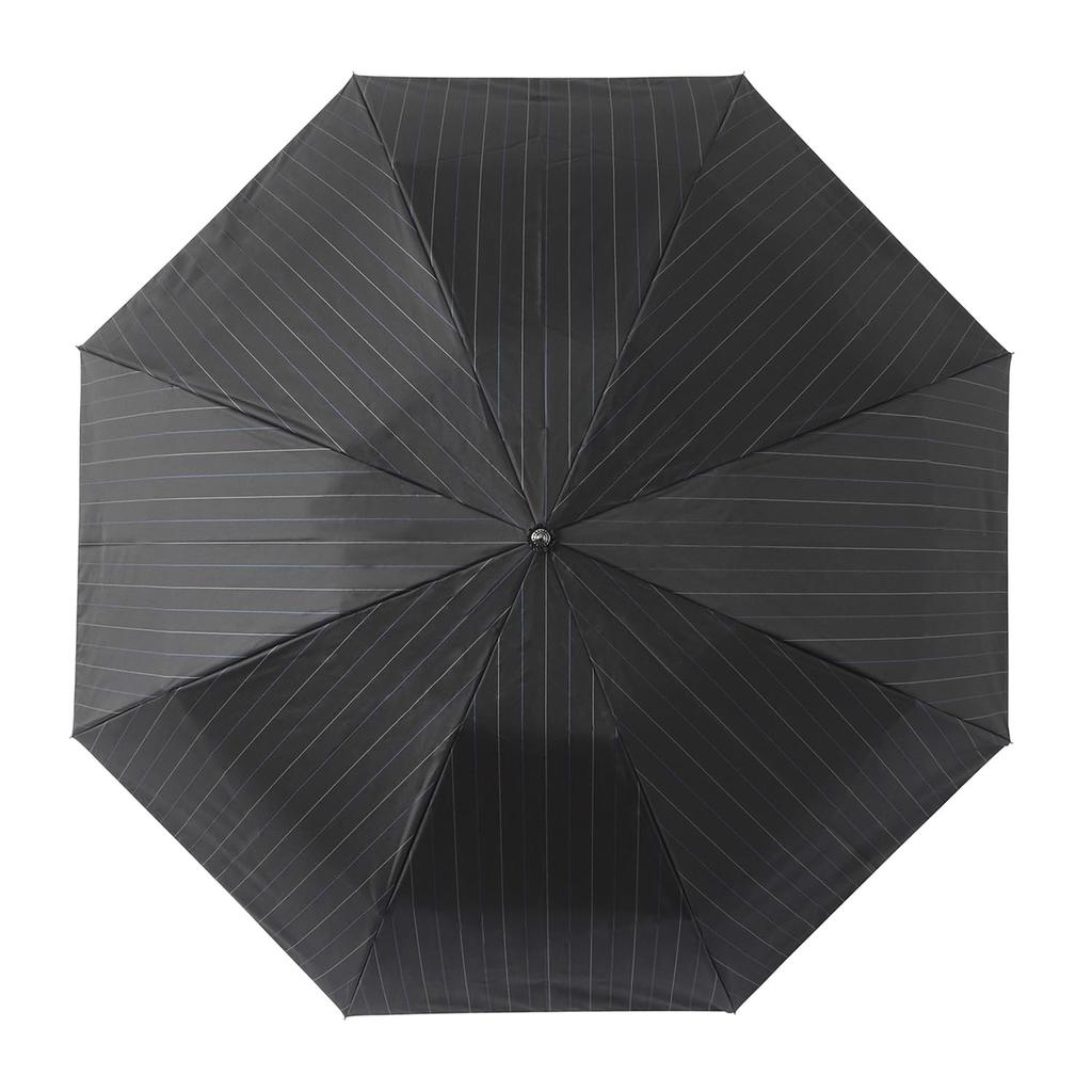 Moonbat en Rain Folding Large Black [Lanvin Bleu] Umbrella, Umbrella, Yarn-dyed, Size, Striped, 21-084-11099-05,