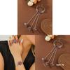 Retro Boho Style Alloy Water Drilled Flower Ring Hand Chain For Gift