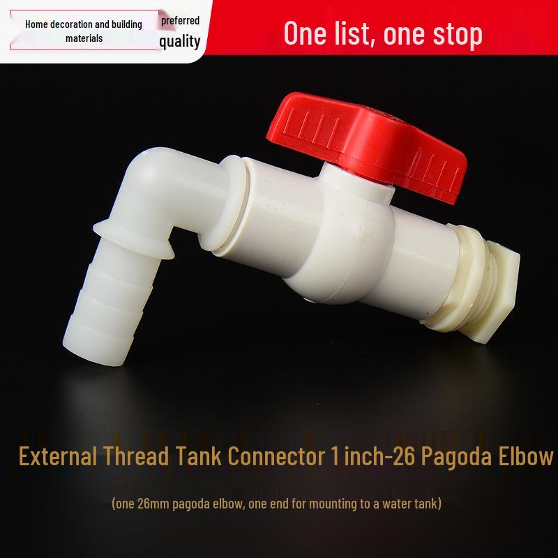 Plastic Water Storage Tank Faucet and Valve Accessories