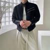 Short Stand-collar Jacket for Men, Autumn Loose Functional Top, Korean Style Trendy Jacket