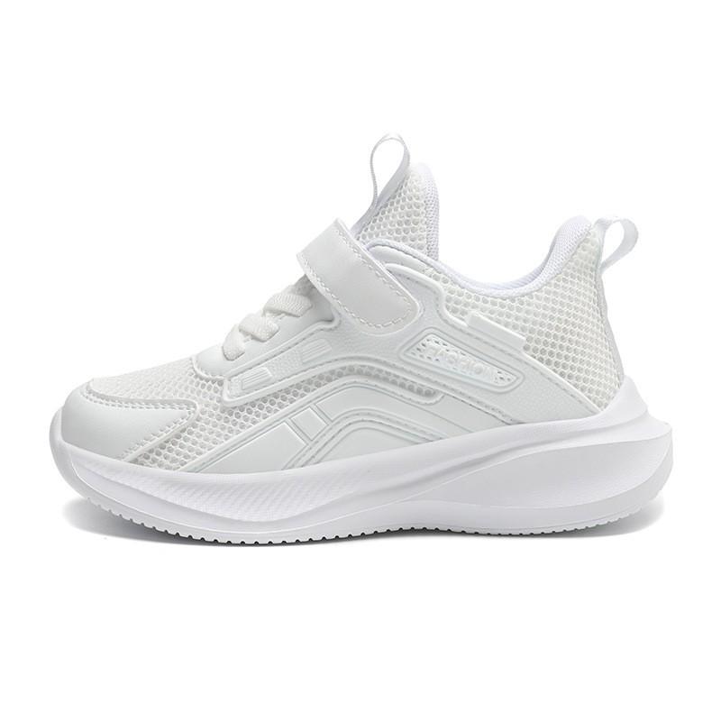 Boys Running Shoes Lightweight Breathable Mesh Upper With Hook Loop Closure Non-Slip Sole School Outdoor Activities