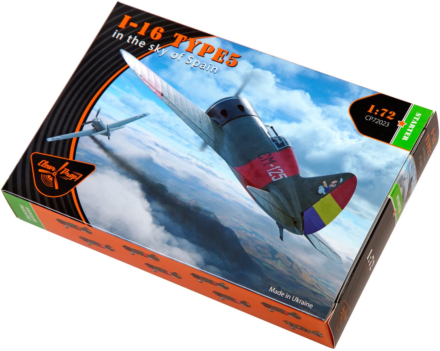 

Clear Prop 1/72 Масштаб Испанская Гражданская Война Республиканская Армия И-16 Тип 5 Над Испанией Набор Пластиковой Модели CPU72023 Отлито в Цвете