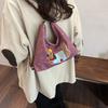 Korean Style Puppy Embroidery Shoulder Bag Y2k Cartoon Handbag Sweet Polka Dot Tote Bag  Girls