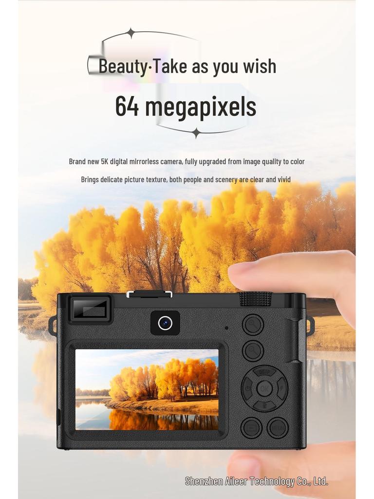 64MP High-Definition Student Entry-Level TK Card Camera & TM Camcorder