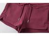 Shorts de Outono de Cintura Alta Estilo Street com Fenda e Cordão