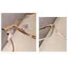 Retro Cat Eye Frame Anti Blue Light Glasses Women Photochromic Metal Frame Eyewear Trend Design Blue Light Blocking Flat Glasses