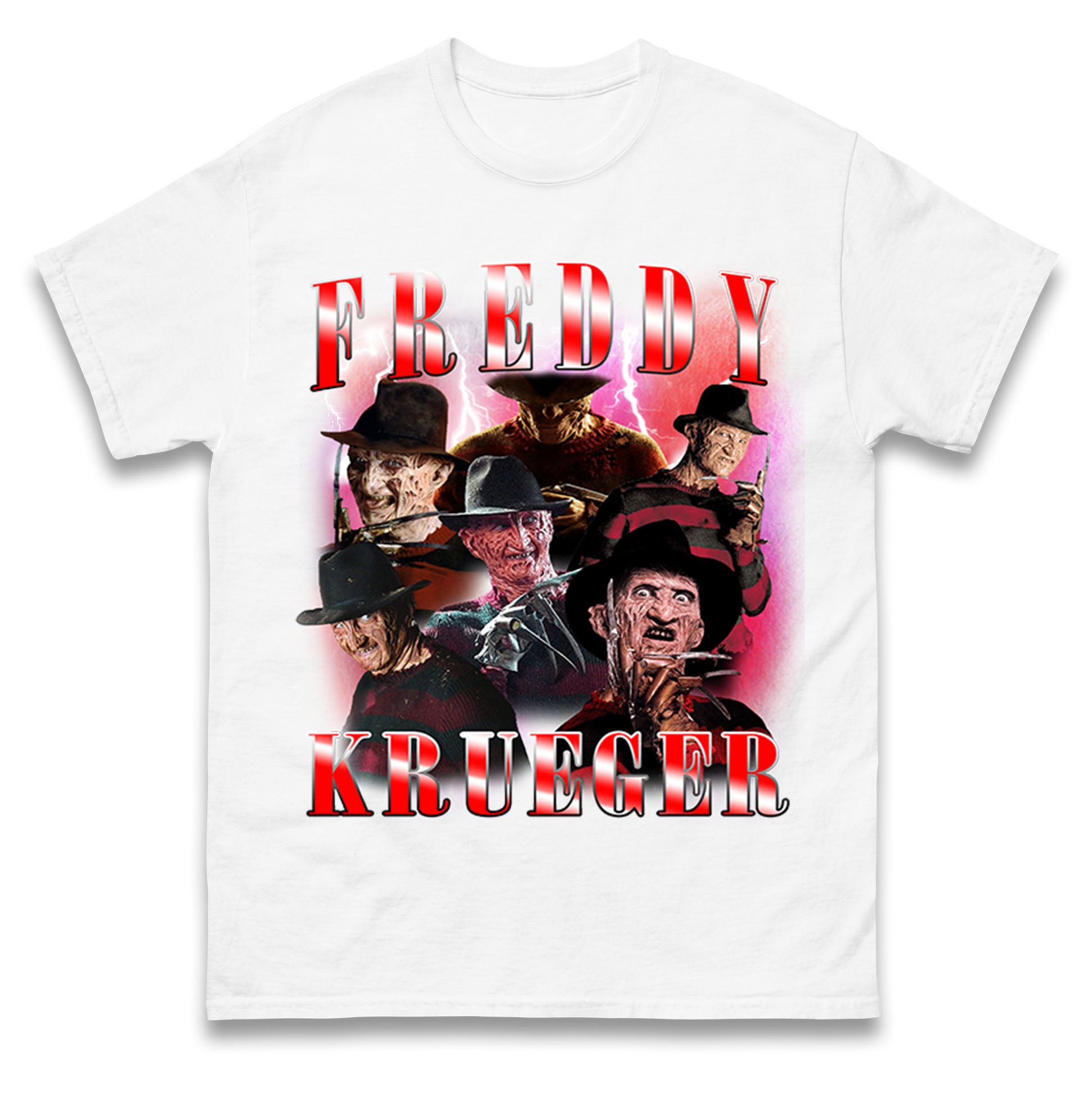 Freddy Krueger Scary Halloween Bootleg Mens T Shirt Womens Tops Tees 2XL