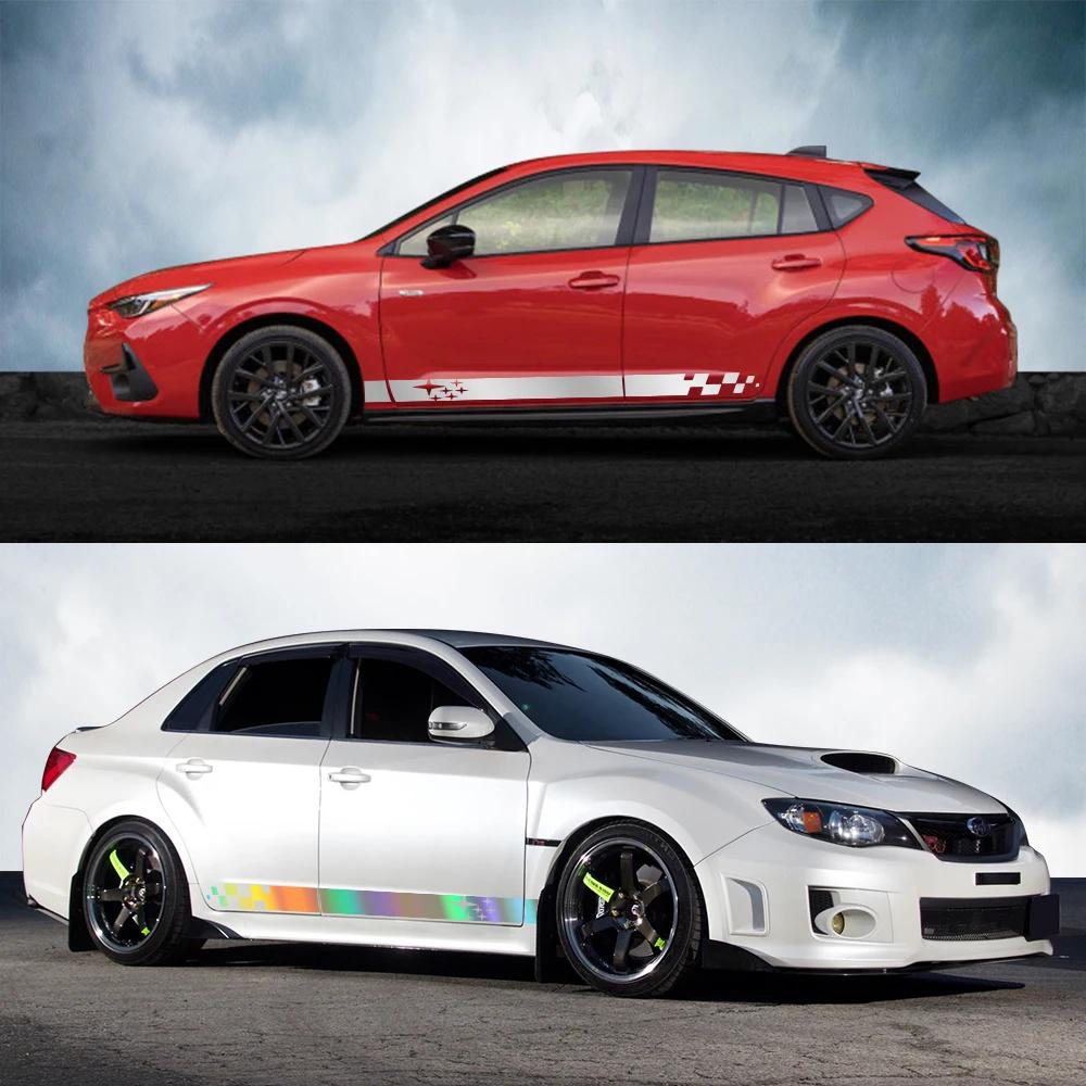 2 teile/los Auto Tür Side Stripes Rock Aufkleber Aufkleber Für Subaru Impreza WRX STI GDB GVB 2018 2009 2008 2014 2002 2015 zubehör