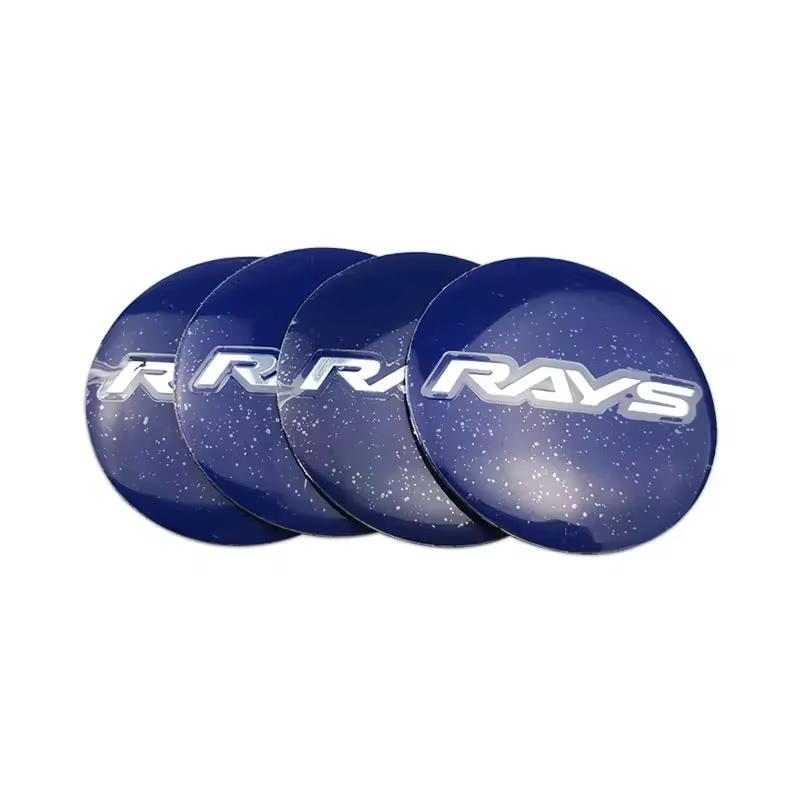 4PCS 56MM 60MM RAYS Emblem Wheel Center Hub Cap Car Rims Dust-proof Cover Hubcaps Sticker Auto Styling Accessories