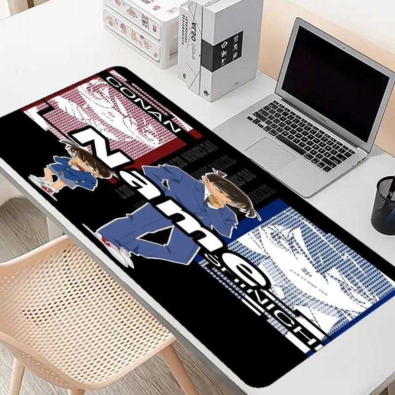 Custom Name Personalized Detective Conan Pattern Mousepad, Laptop PC Desk Mat, Decorative Desk Mat for Home Keyboard Pad Gift