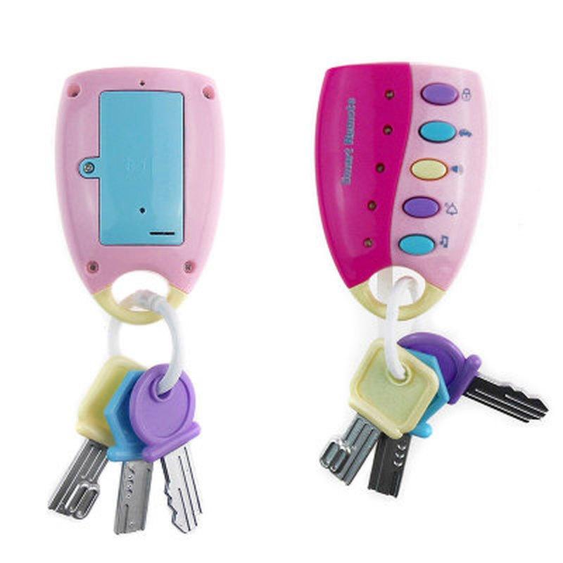 Colorful Baby Toy Musical Toy Car Key Shaped Toy Smart Remote Sound And Light Musical Car Key Keycha