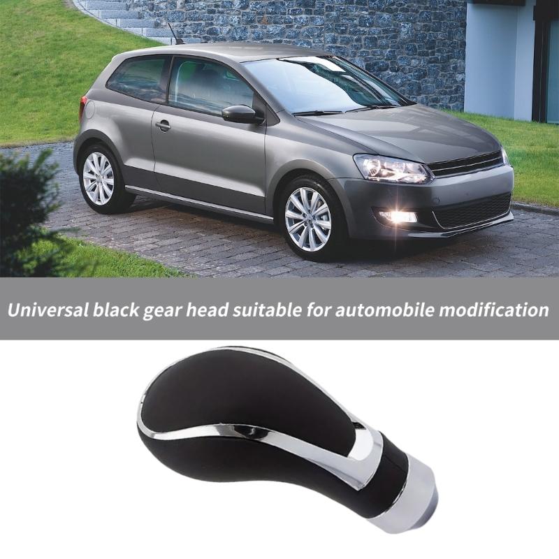 Universally Car Manual Shifter Lever, Aluminum Leather Extension Gear Shifter Lever Shifter Stick for Most Manual Car