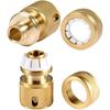 4pcs 1/2 Inch Garden Hose Quick Connectors Brass Quick Hose End Connectors Garden Hose Nozzle Connection Kit for Kitchen Garden Outdoor Hose Tools