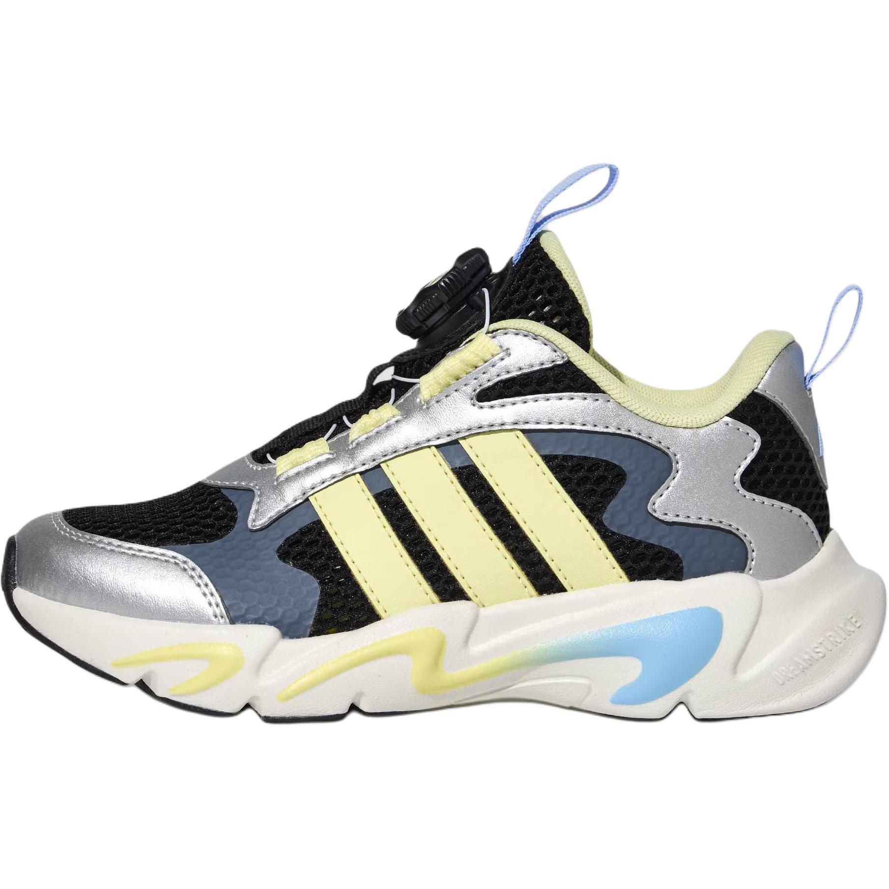 Adidas PLAYFLEX HABU Low top Kids Lifestyle Shoes Black Silver Yellow Kids  KJ4234 28