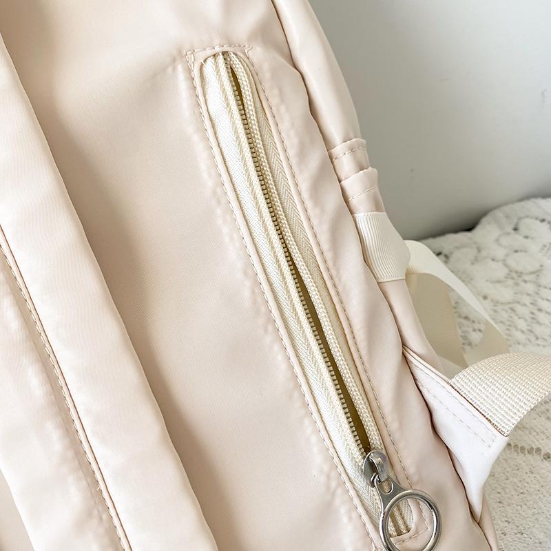 Japanese Anime Style Cute Color Block Bow Pleated Soft Girl Student Backpack