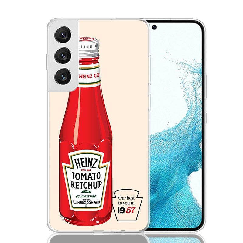 

Lamb Heinz Tomato Ketchup Phone Case For Samsung Galaxy S26 Ultra S23 S24 S25 Edge S20 FE S21 S22 Plus Soft Print Shell Cover Fu Samsung S24