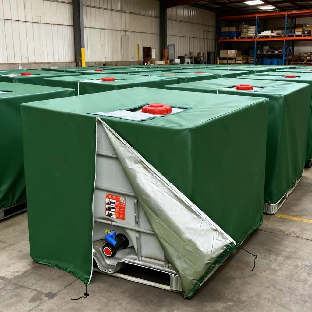 IBC Handbag Cover ZIP Outdoor 1000 Liter Water Tank Cover Sun Protection UV Resistant Garden Shade