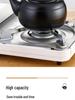 Large Exquisite Black Stainless Steel Teapot for Boiling Water and Tea, Suitable for Restaurants and Hotels