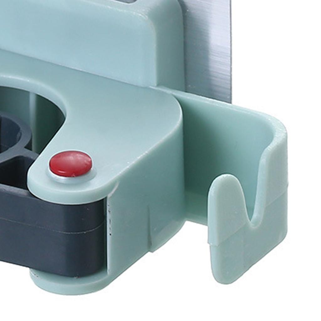 Wall Mount Mop Holder Traceless Strong Bearing Capacity Space Saving Broom Hanger for Bathroom Kitchen