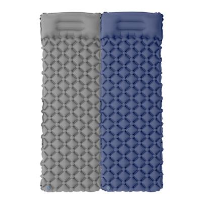 Outdoor Camping Inflatable Mattress Sleeping Pad with Pillows Ultralight Air Mat Built In Inflator Pump Hiking