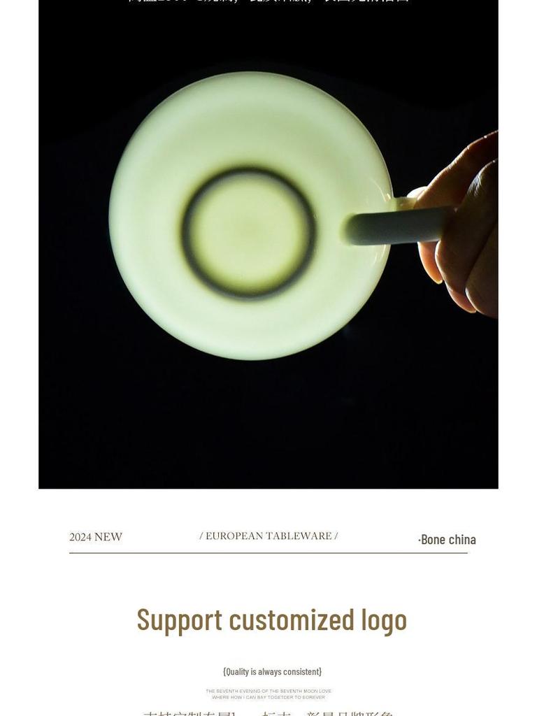 Luxurious Bone China Gold Rim Coffee Cup & Saucer Set - Pure White Ceramic English Style for Hotels and European Coffee Service