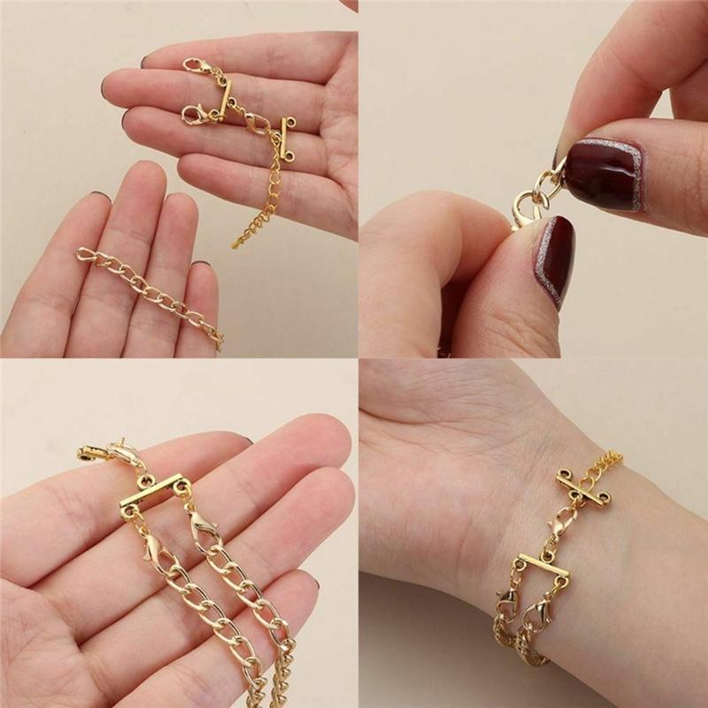 Stylish Tube Lock Necklace Clasps Bracelet Layering Clasps Multi Tube Lock Necklaces Clasps Separator Alloy Material