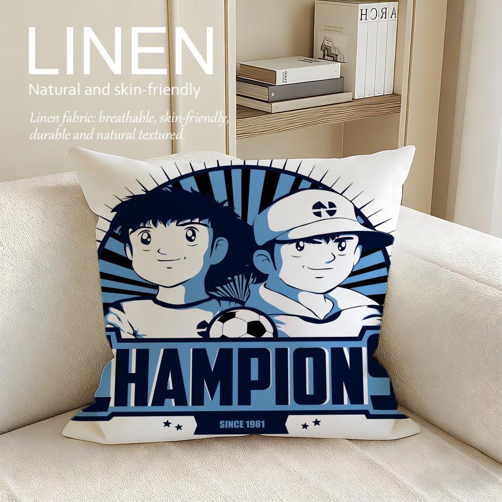 Anime Captain Tsubasa Cushion Cover Pillowcase Set Pcs x x Breathable Washable Sofa Cushion Cover