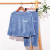 Pigiama a pullover in flanella e pile per bambini, caldo in velluto corallo per ragazzi e ragazze, abbigliamento da casa per autunno e inverno per bambini più grandi