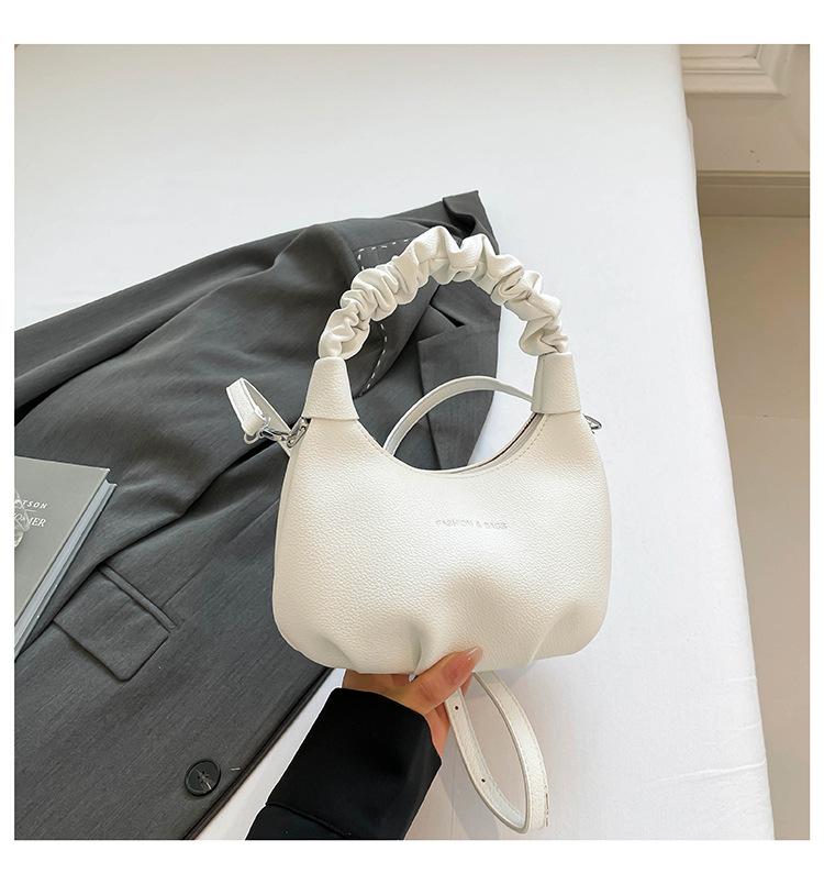 Fashion Pleated Handbag Women's Bag 2025 New Niche Design Messenger Bag Spring and Summer Foreign Style Minimalist Style Shoulder Bag