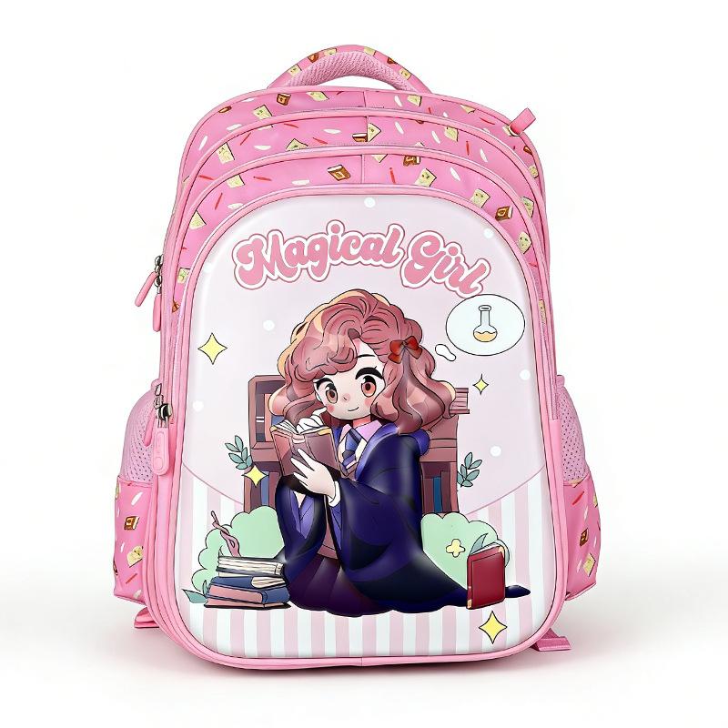 Student Schoolbag Can Hold Tie Rod Cartoon Backpack Large Capacity 4 Layer Zipper 18 Inch Boys And Girls