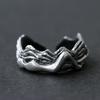 Adjustable Open Ring Couples Vintage Geometric Design Plated Romantic Matching Rings Men Women